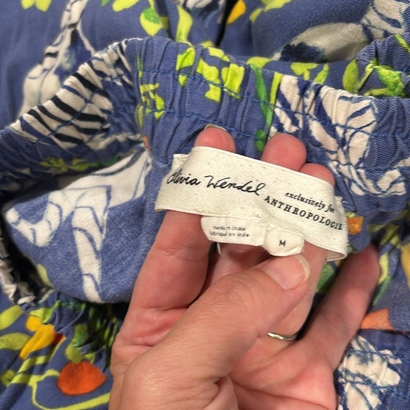 Anthropologie Olivia Wendel Zebra tropical pant size M - Picture 8 of 11